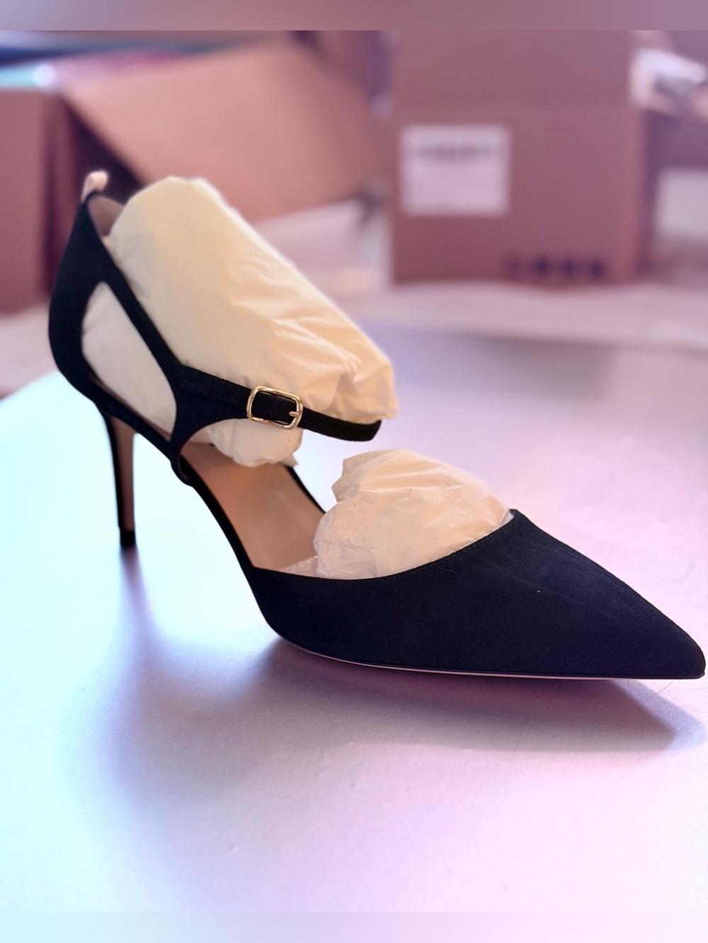 NIB SJP by Sarah Jessica Parker Phoebe Black Pointed Mary Jane Heel 39/8.5